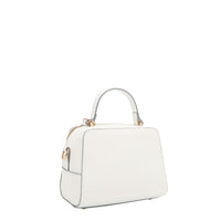 BACK OF OUR GRACIE MINI HANDBAG MADE WITH VEGAN LEATHER EXTERIOR.