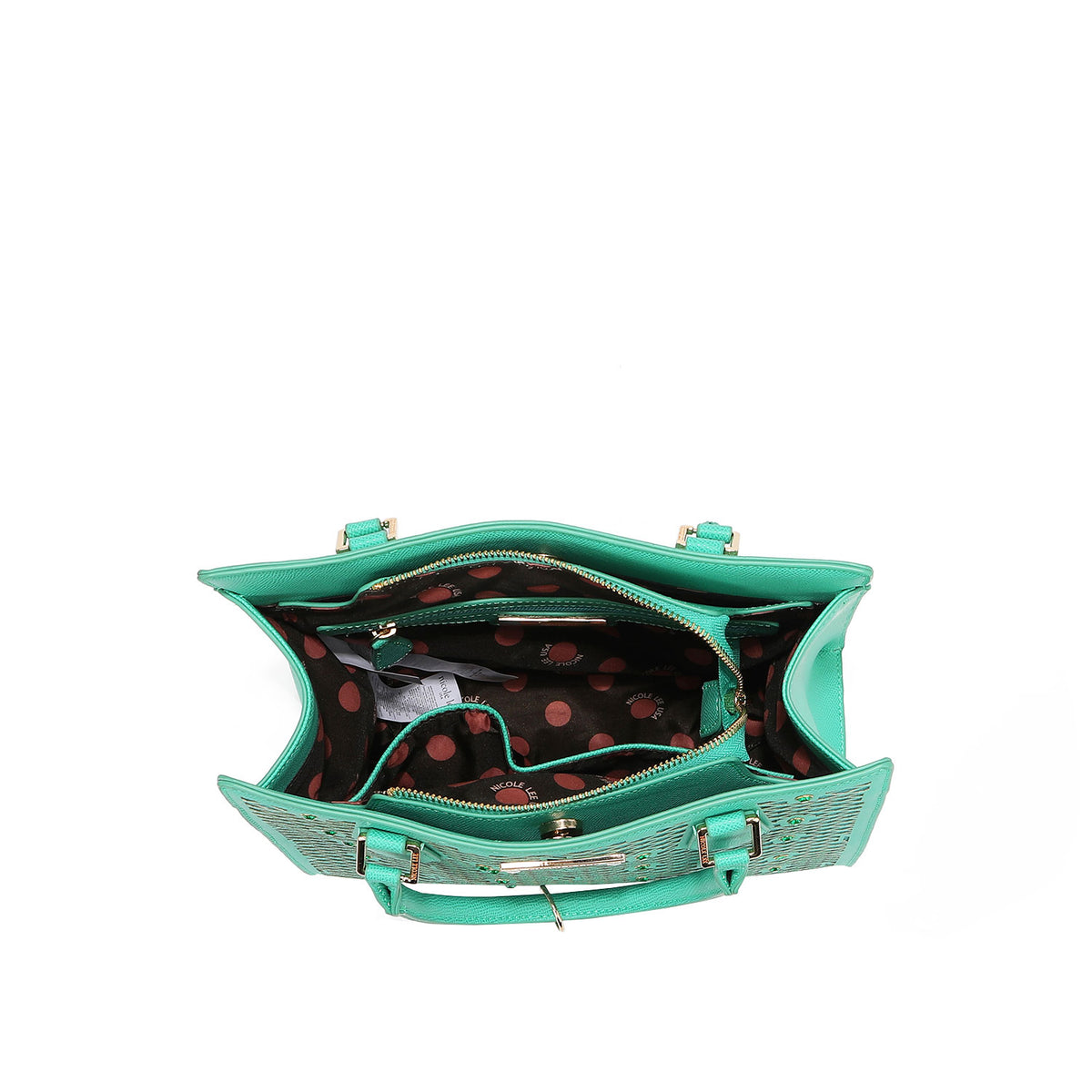 OPEN VIEW FROM ABOVE WITH OUR GRACIE STRUCTURED TOTE .