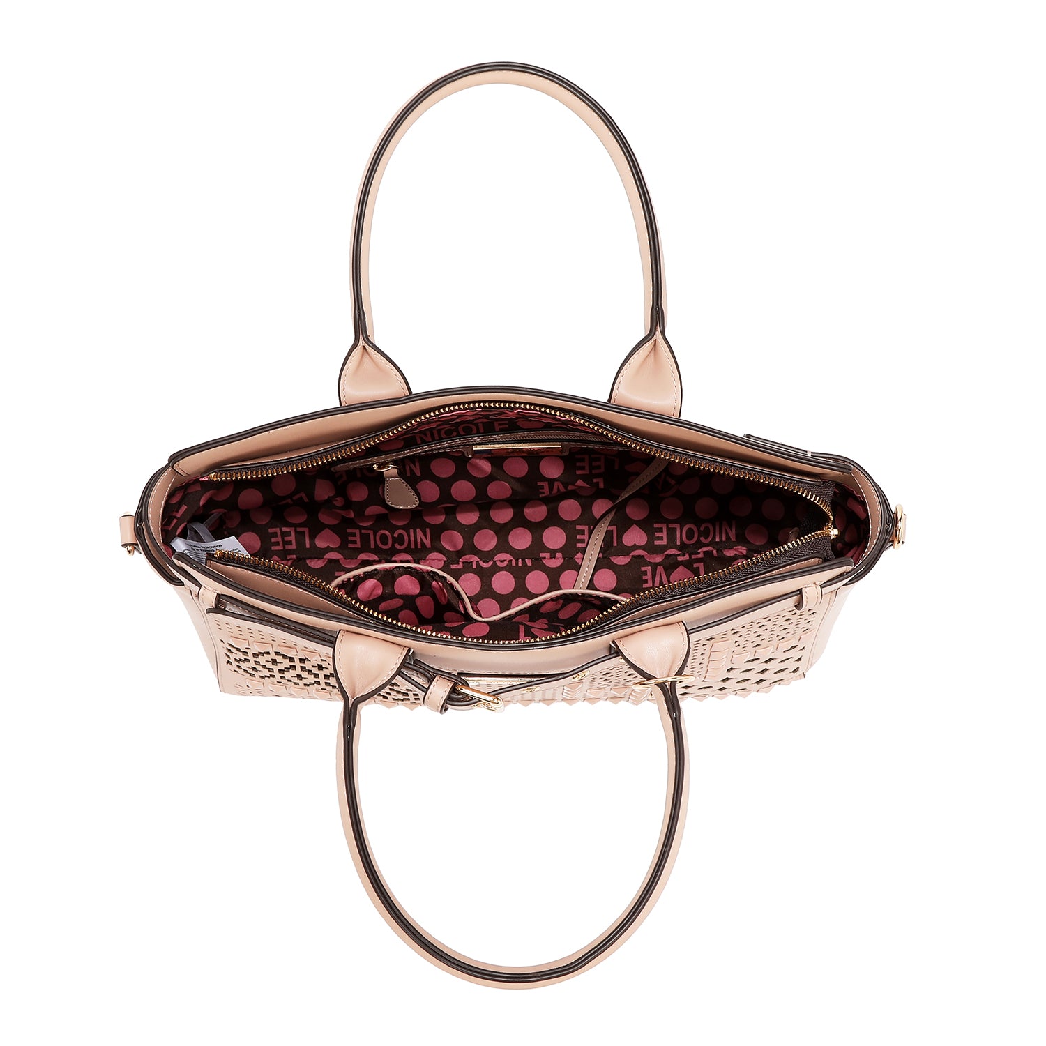 GEOMETRIC CUTOUT SATCHEL BAG