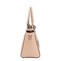 GEOMETRIC CUTOUT SATCHEL BAG