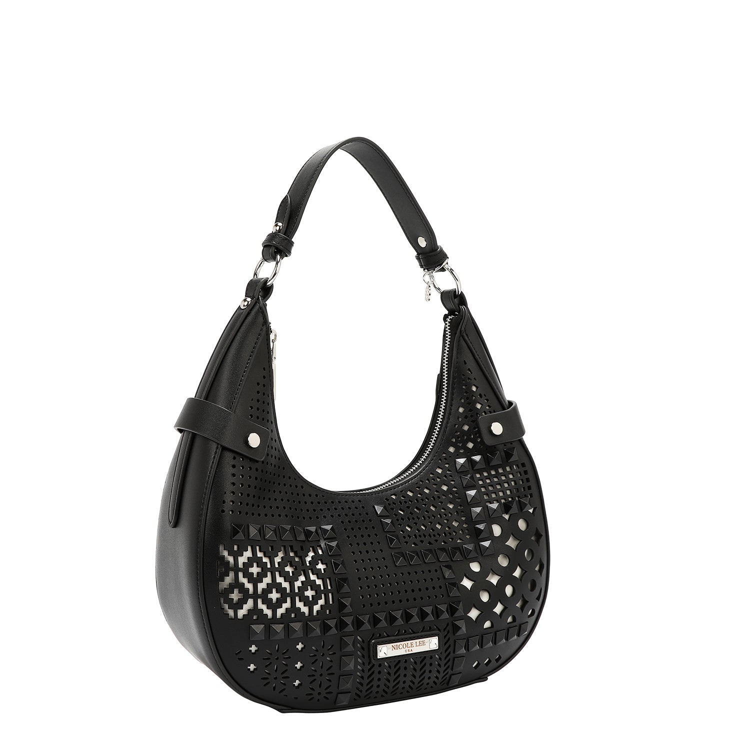 GEOMETRIC CUTOUT SHOULDER BAG