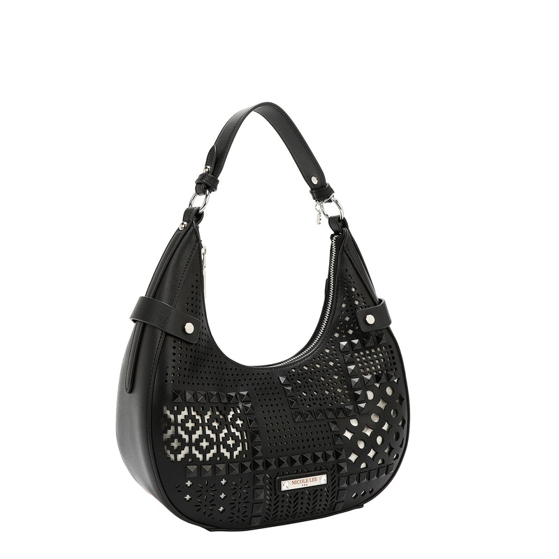 GEOMETRIC CUOUT SHOULDER BAG