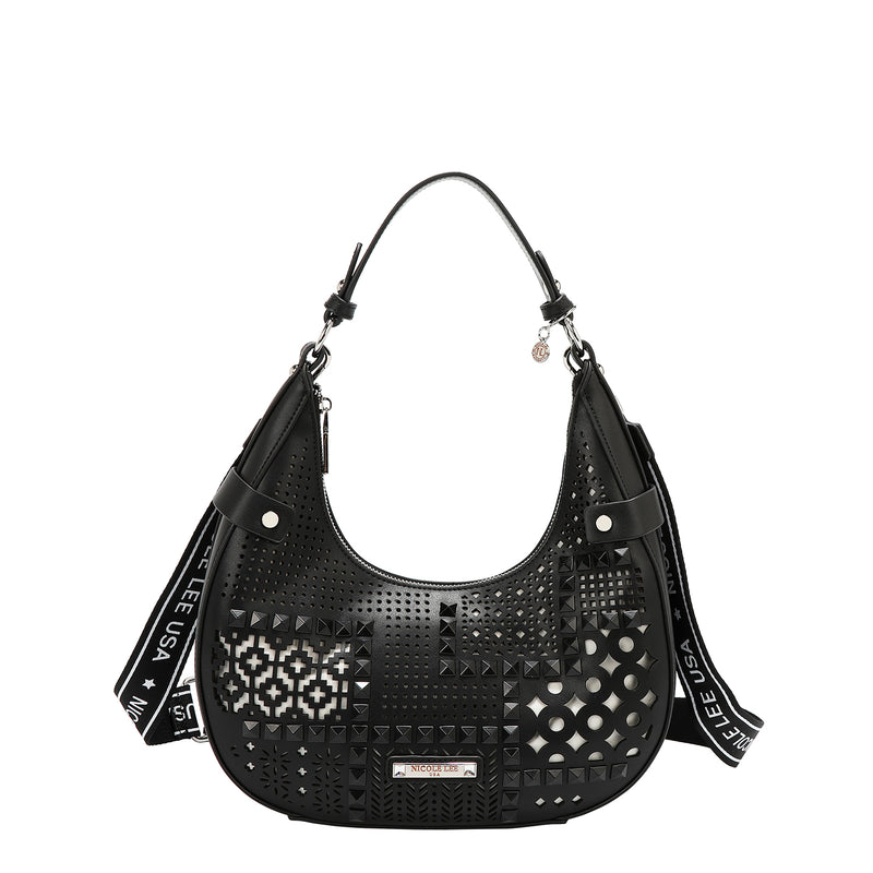 GEOMETRIC CUOUT SHOULDER BAG