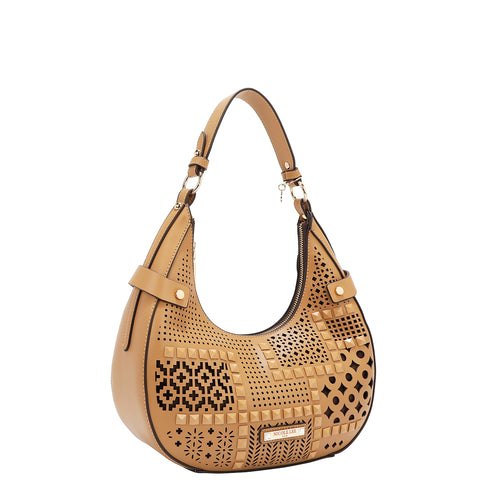 GEOMETRIC CUOUT SHOULDER BAG