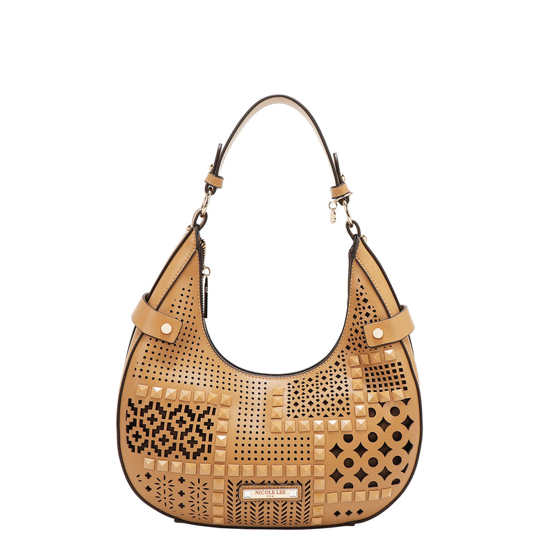 GEOMETRIC CUOUT SHOULDER BAG