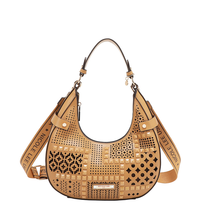 GEOMETRIC CUOUT SHOULDER BAG