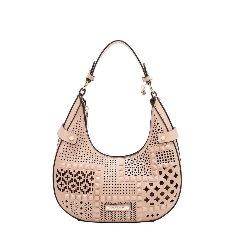 GEOMETRIC CUOUT SHOULDER BAG
