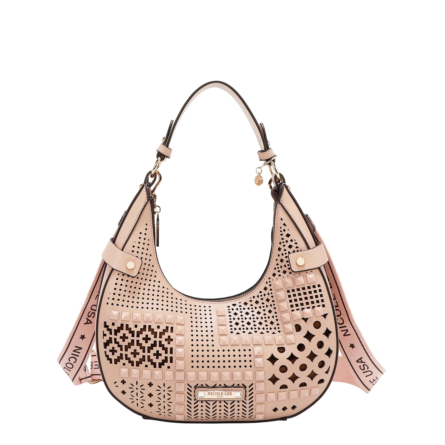 GEOMETRIC CUTOUT SHOULDER BAG