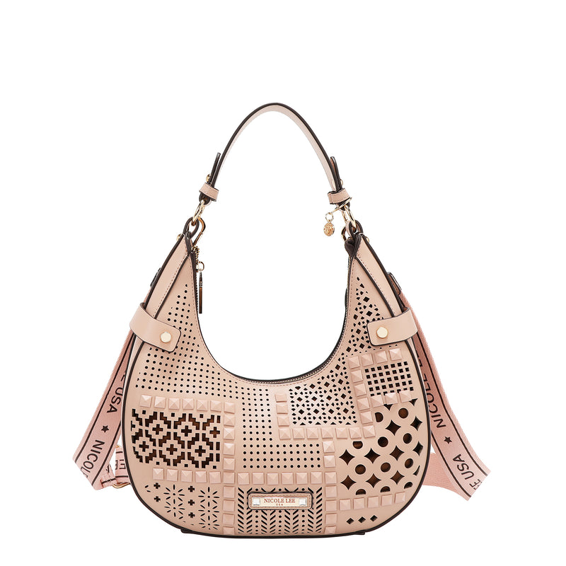 GEOMETRIC CUOUT SHOULDER BAG