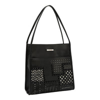 GEOMETRIC CUTOUT 2 PIECE TOTE BAG