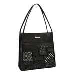 GEOMETRIC CUTOUT 2 PIECE TOTE BAG