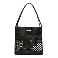 GEOMETRIC CUTOUT 2 PIECE TOTE BAG