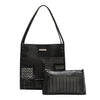 GEOMETRIC CUTOUT 2 PIECE TOTE BAG
