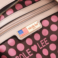 GEOMETRIC CUTOUT 2 PIECE TOTE BAG