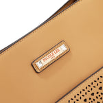 GEOMETRIC CUTOUT 2 PIECE TOTE BAG