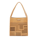 GEOMETRIC CUTOUT 2 PIECE TOTE BAG