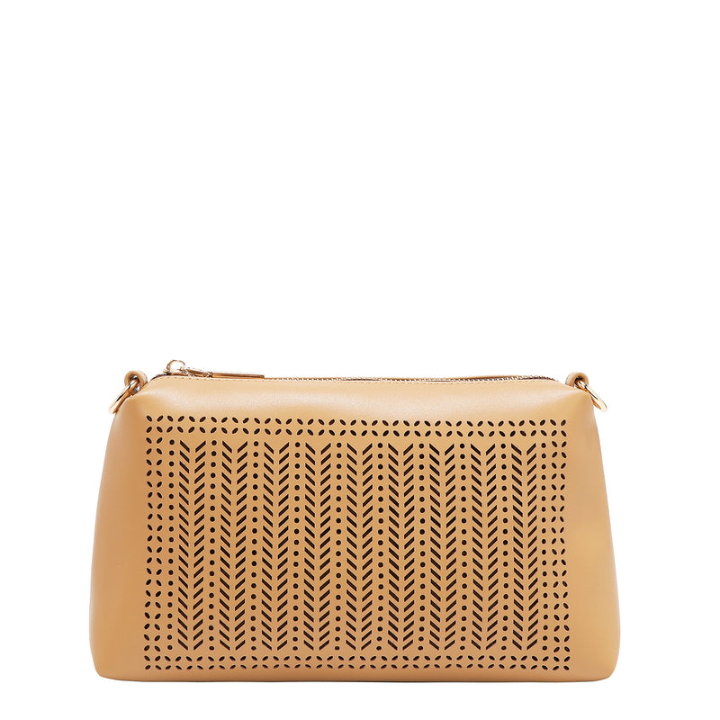 GEOMETRIC CUTOUT 2 PIECE TOTE BAG