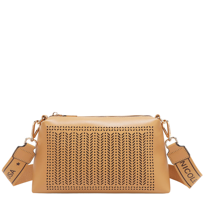 GEOMETRIC CUTOUT 2 PIECE TOTE BAG