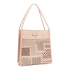 GEOMETRIC CUTOUT 2 PIECE TOTE BAG
