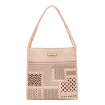GEOMETRIC CUTOUT 2 PIECE TOTE BAG