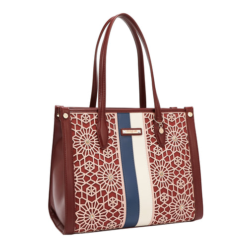 GEOMETRIC LASER CUT TOTE BAG