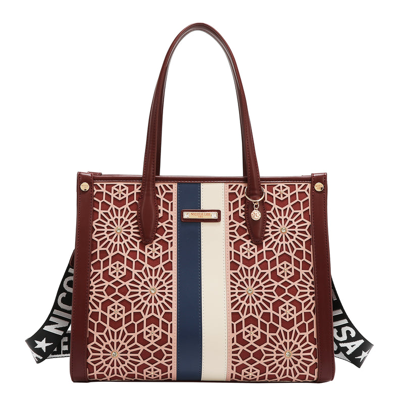 GEOMETRIC LASER CUT TOTE BAG