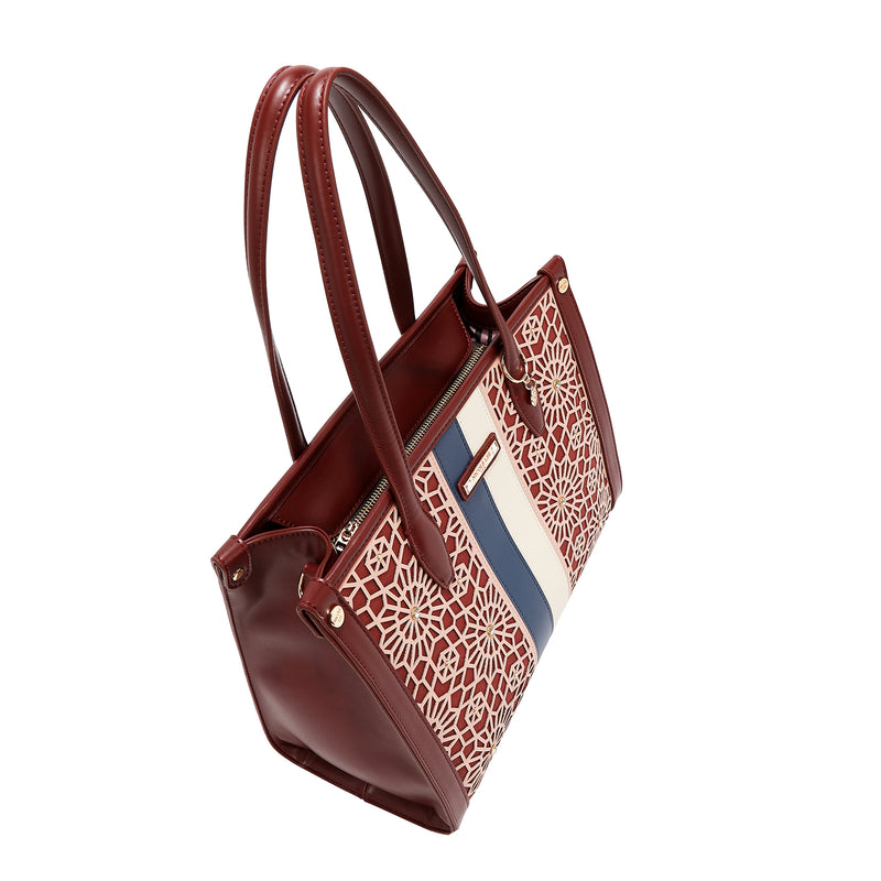 GEOMETRIC LASER CUT TOTE BAG