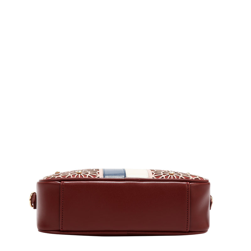 GEOMETRIC LASER CUT CROSSBODY BAG