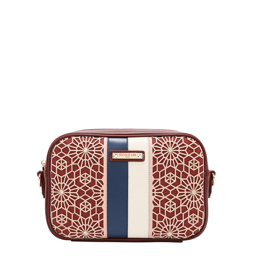 GEOMETRIC LASER CUT CROSSBODY BAG