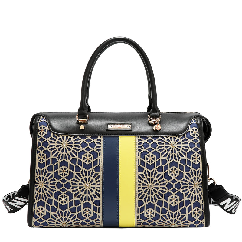 GEOMETRIC LASER CUT BOSTON BAG