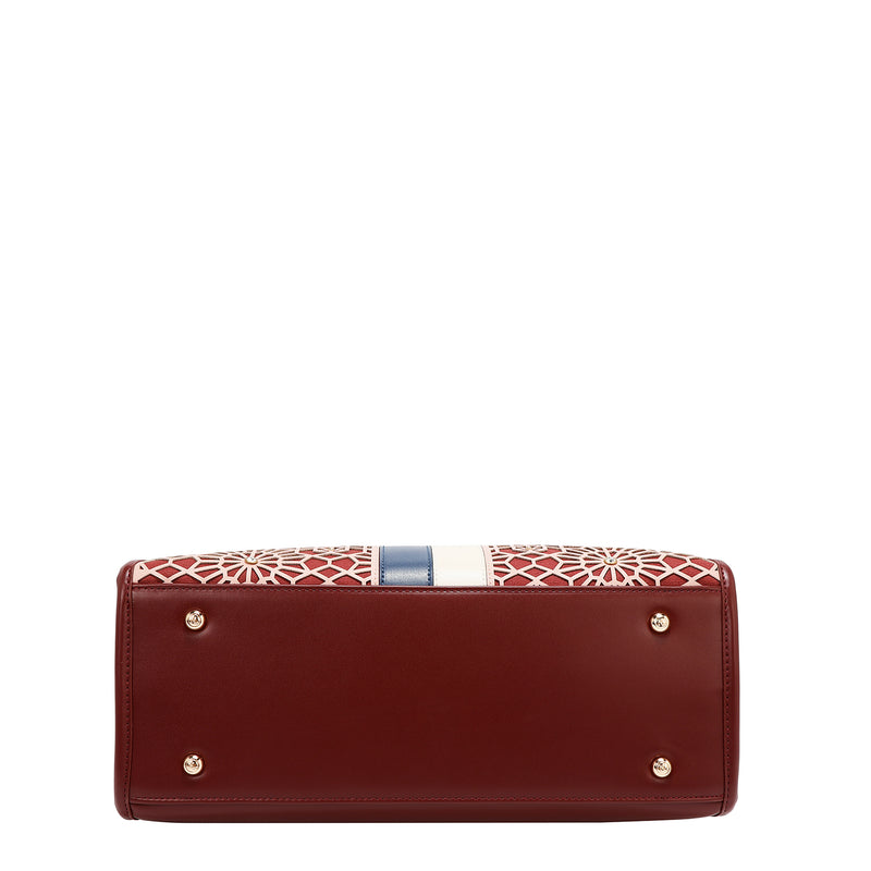 GEOMETRIC LASER CUT BOSTON BAG