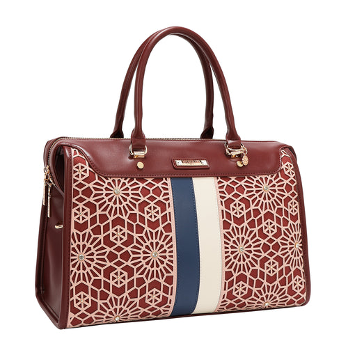 GEOMETRIC LASER CUT BOSTON BAG