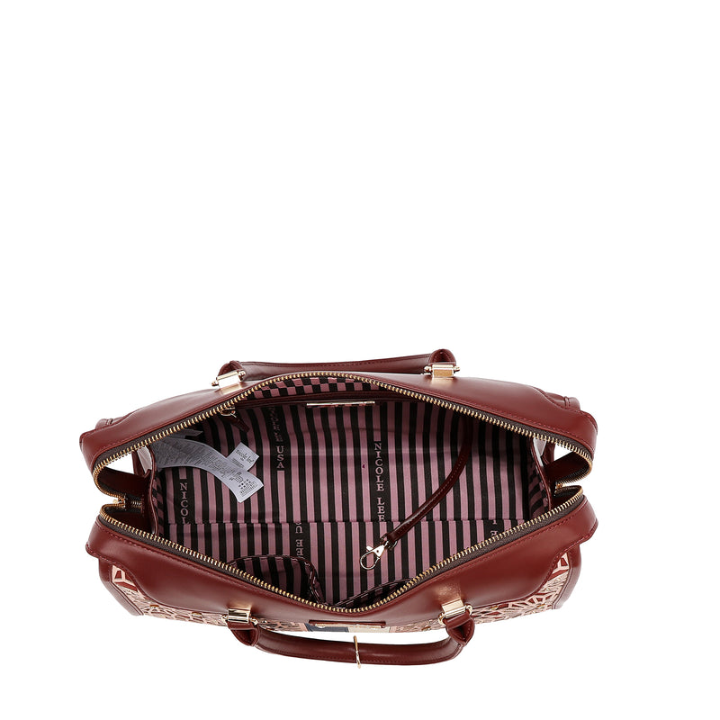 GEOMETRIC LASER CUT BOSTON BAG