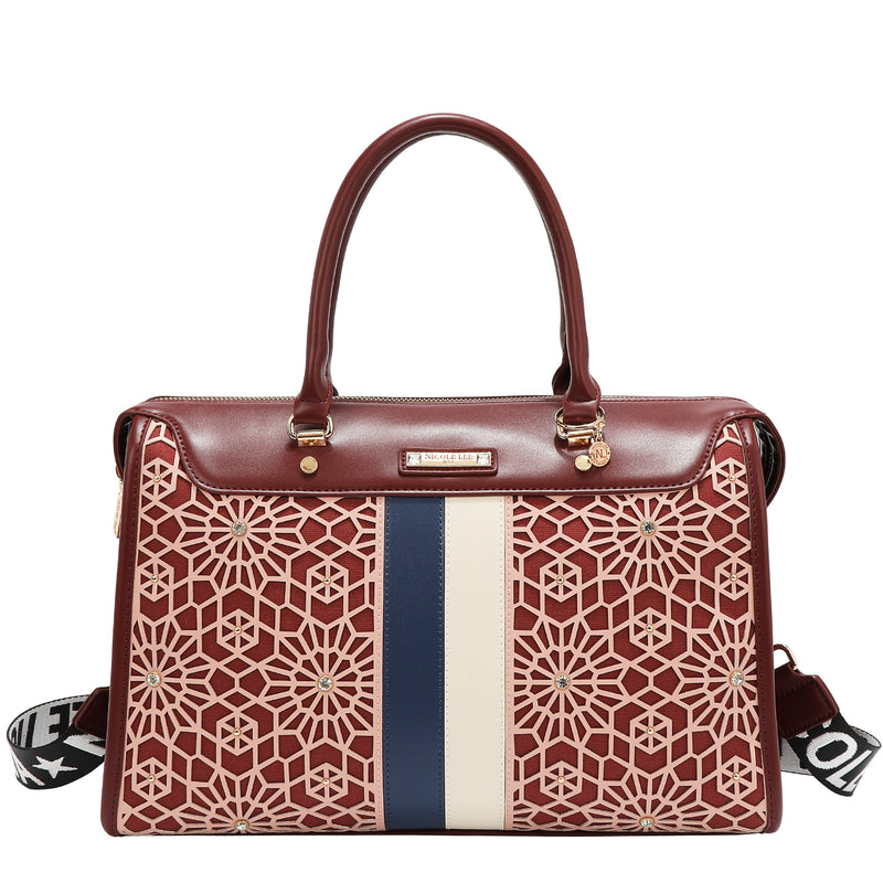 GEOMETRIC LASER CUT BOSTON BAG