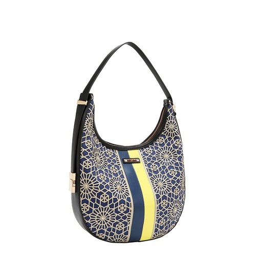 GEOMETRIC LASER CUT HOBO BAG