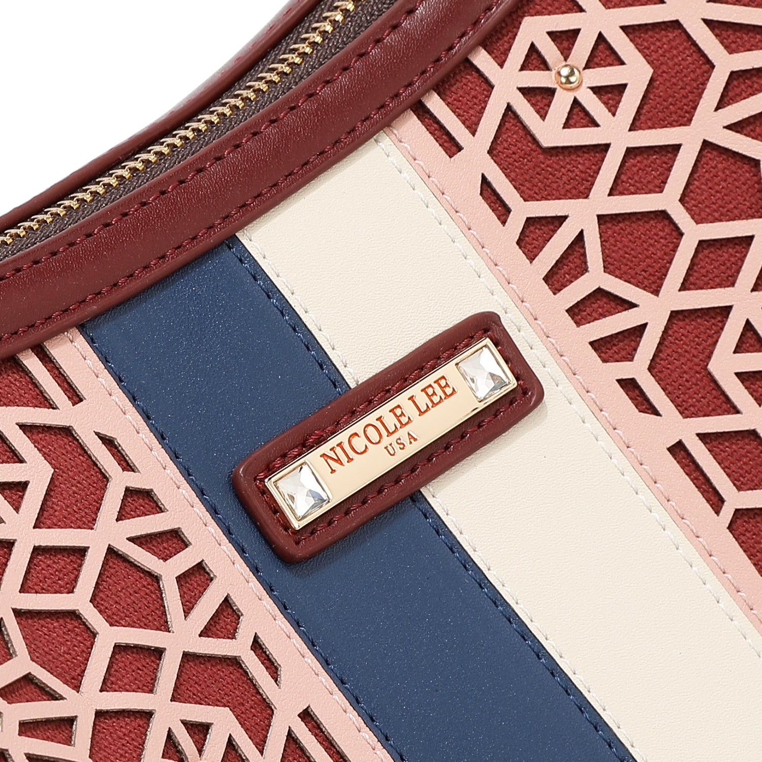 GEOMETRIC LASER CUT HOBO BAG