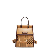 GEOMETRIC CUTOUT CONVERTIBLE BACKPACK / TOP HANDLE BAG