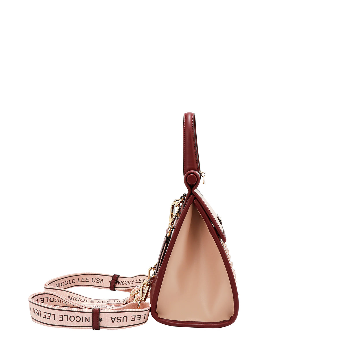 GEOMETRIC CUTOUT CONVERTIBLE BACKPACK / TOP HANDLE BAG
