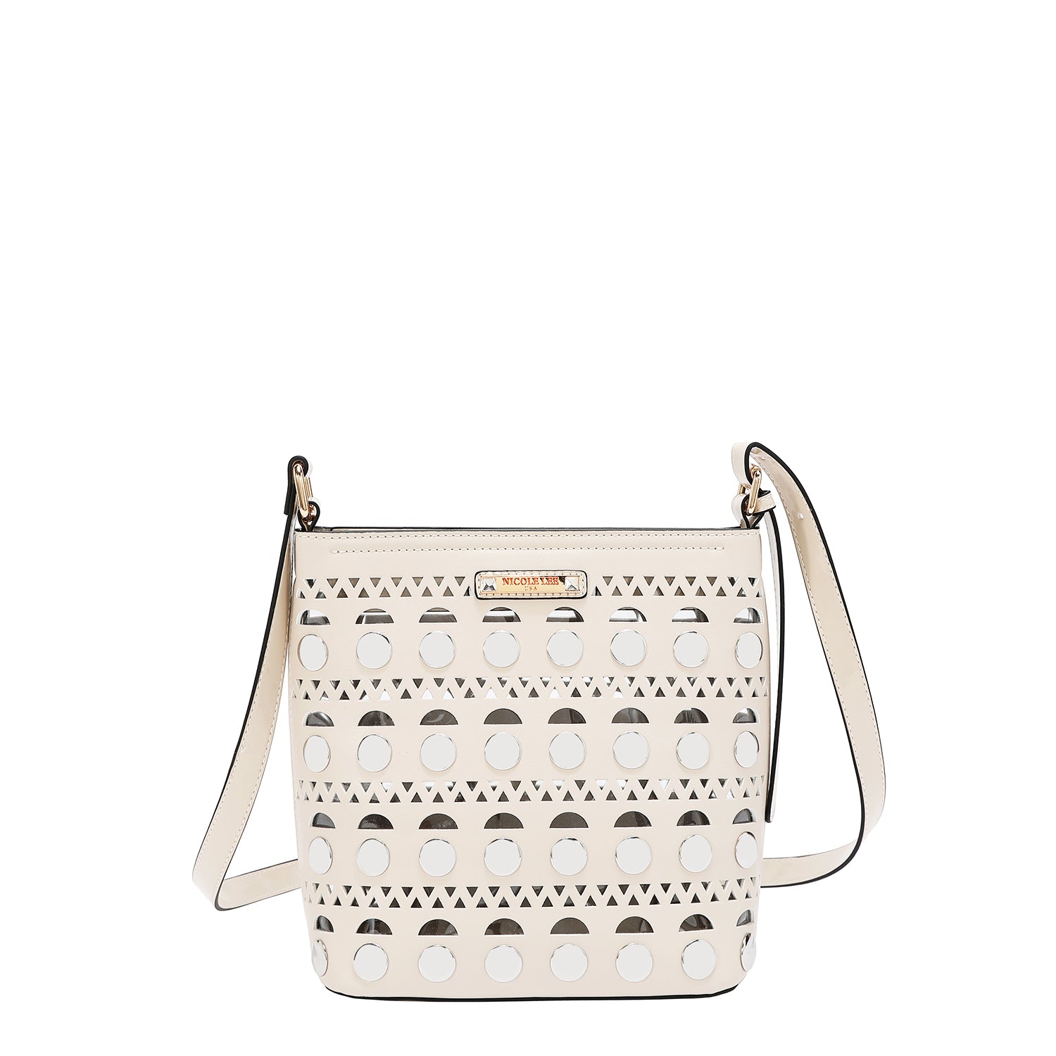 SILVER POP STUD CROSSBODY