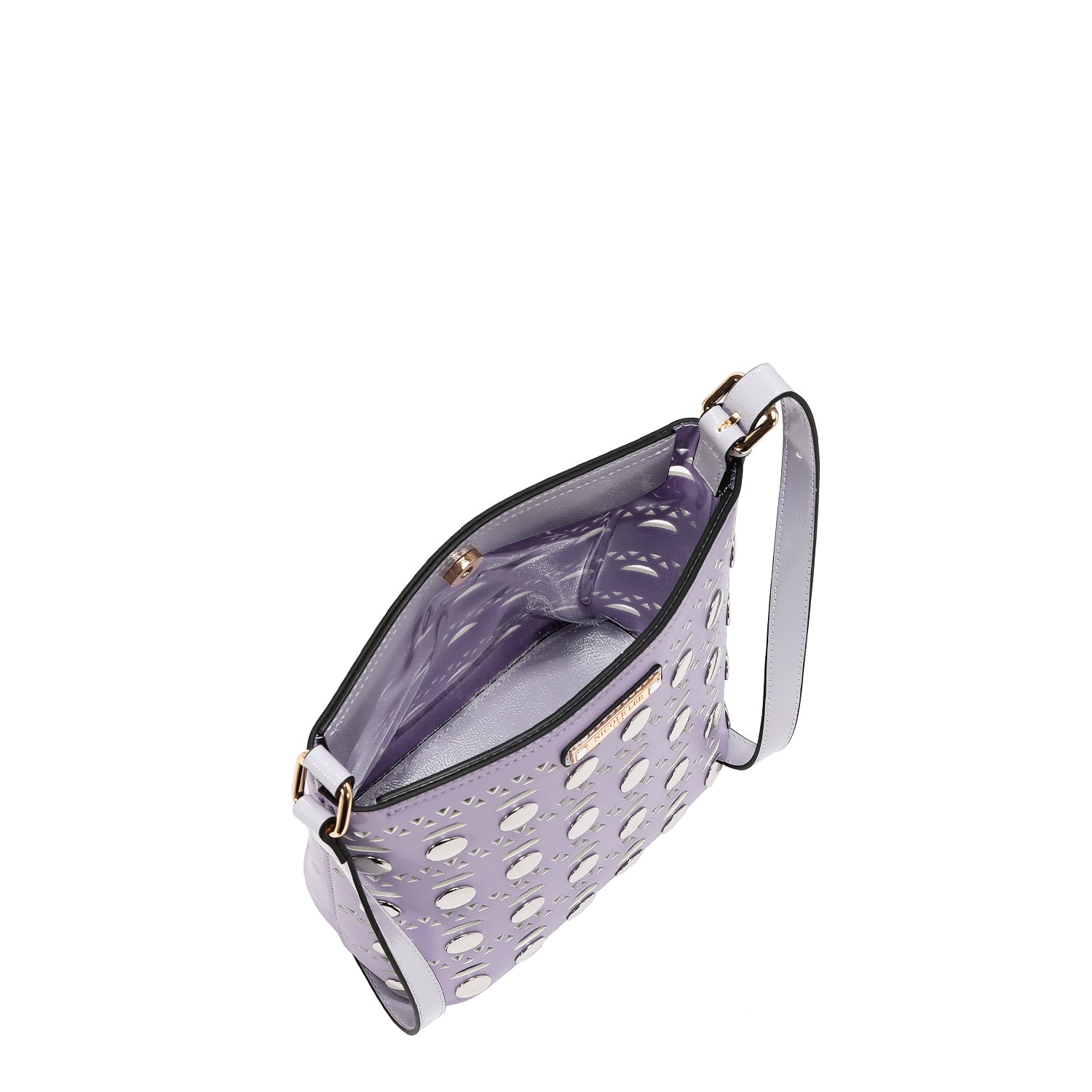 SILVER POP STUD CROSSBODY