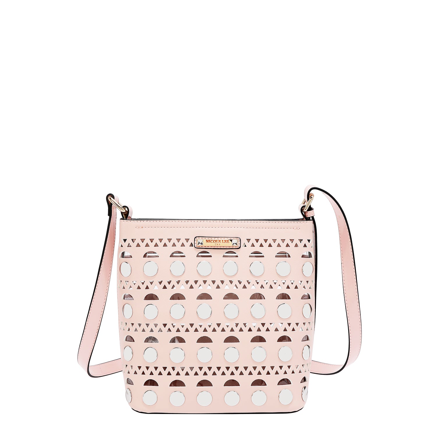 SILVER POP STUD CROSSBODY