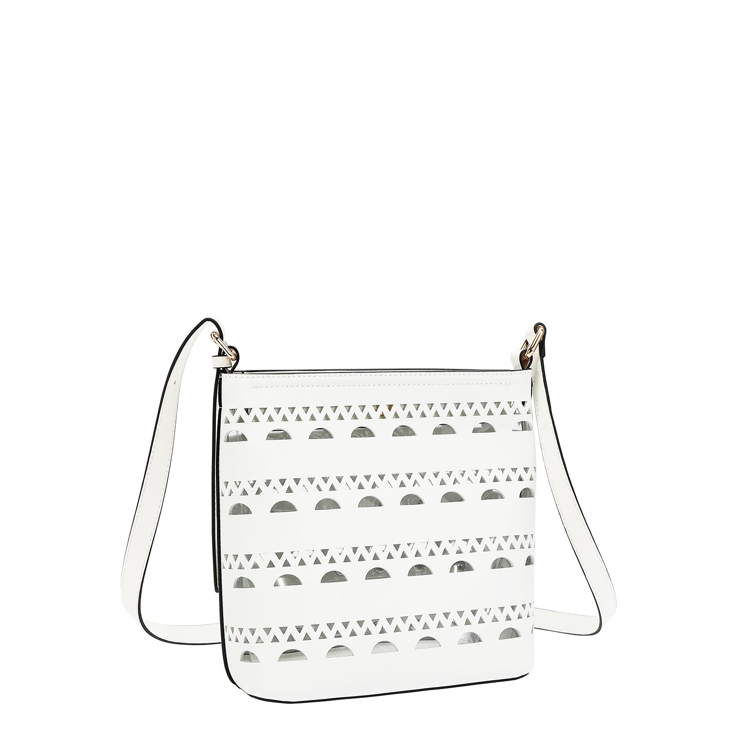 SILVER POP STUD CROSSBODY