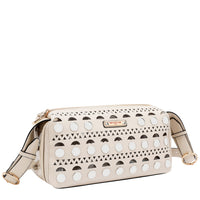SILVER POP STUD SHOULDER BAG