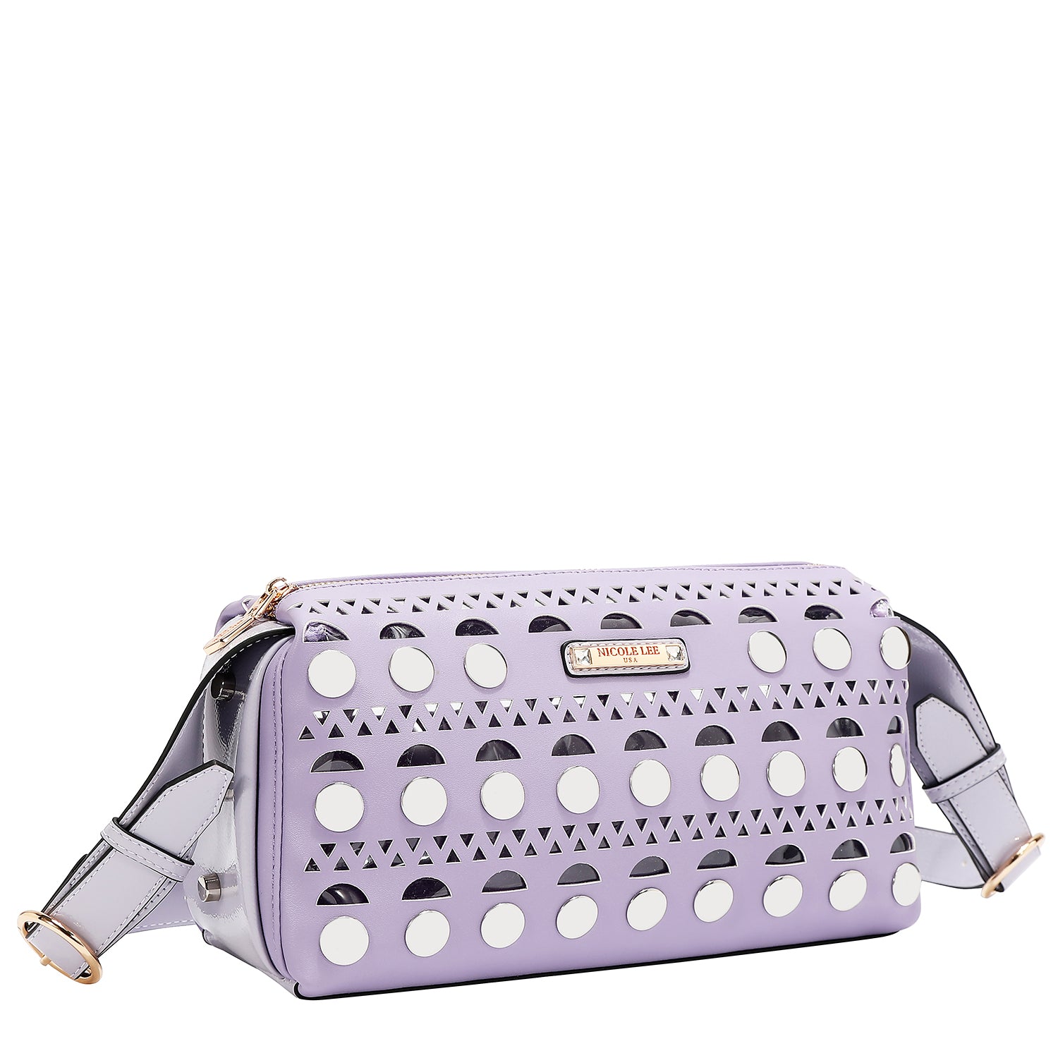 SILVER POP STUD SHOULDER BAG