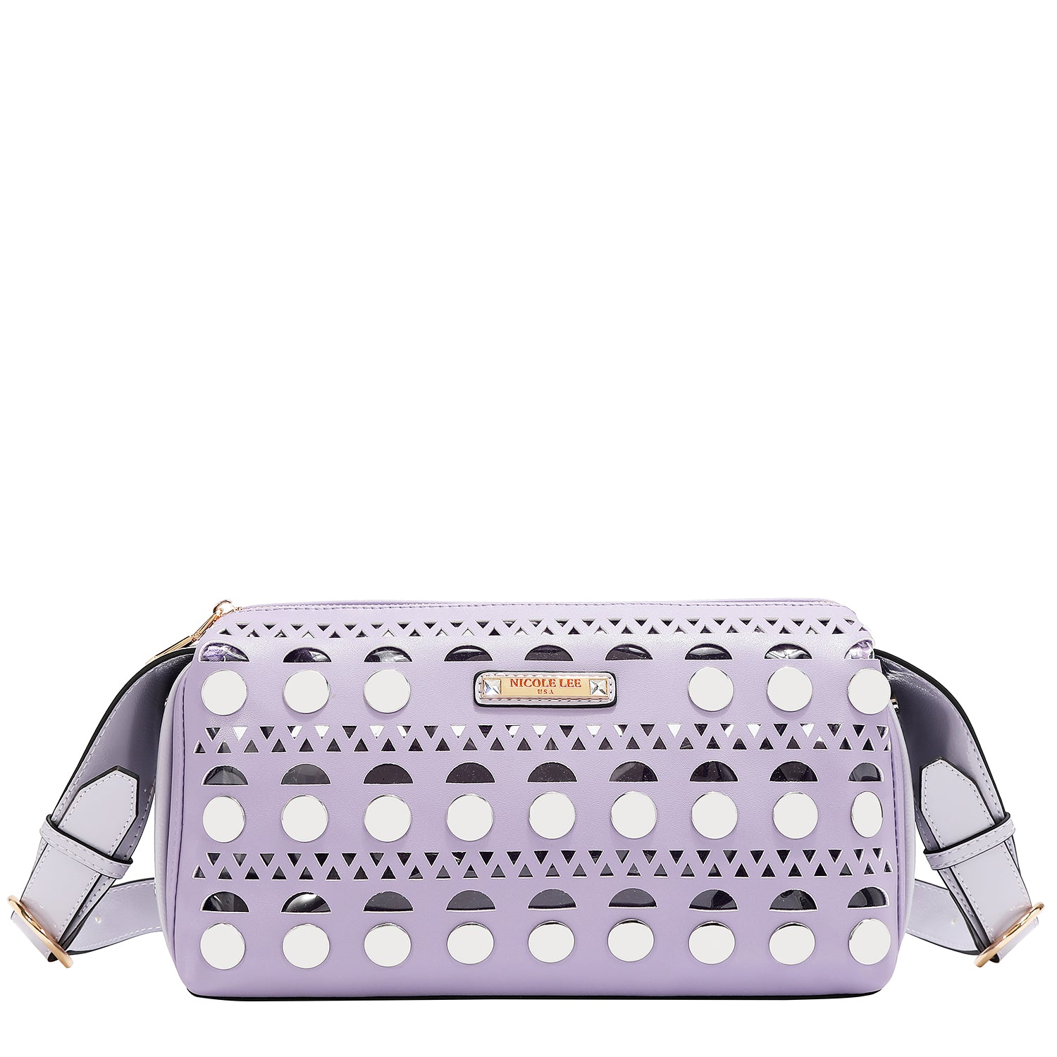 SILVER POP STUD SHOULDER BAG