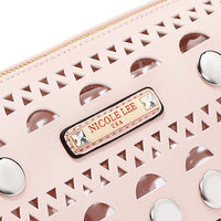 SILVER POP STUD SHOULDER BAG