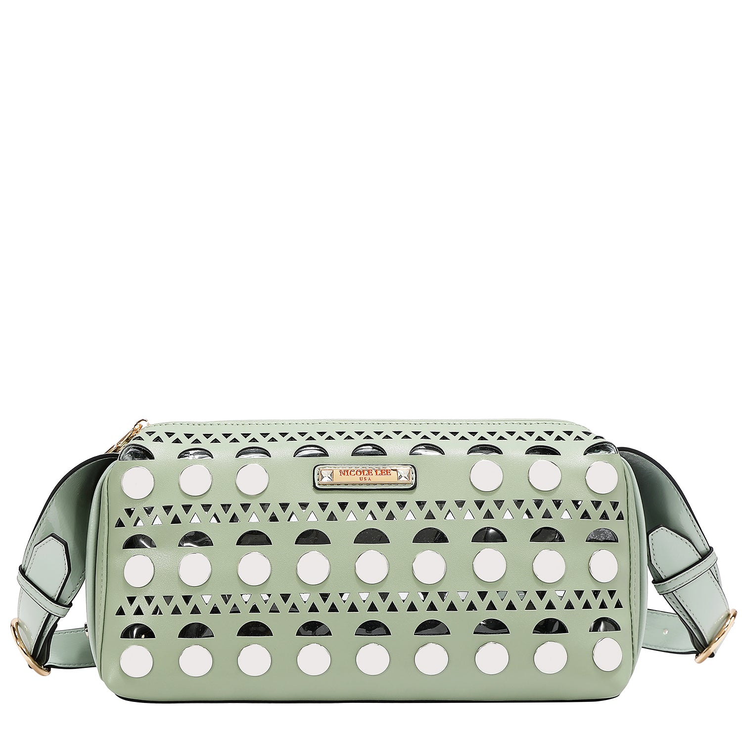 SILVER POP STUD SHOULDER BAG