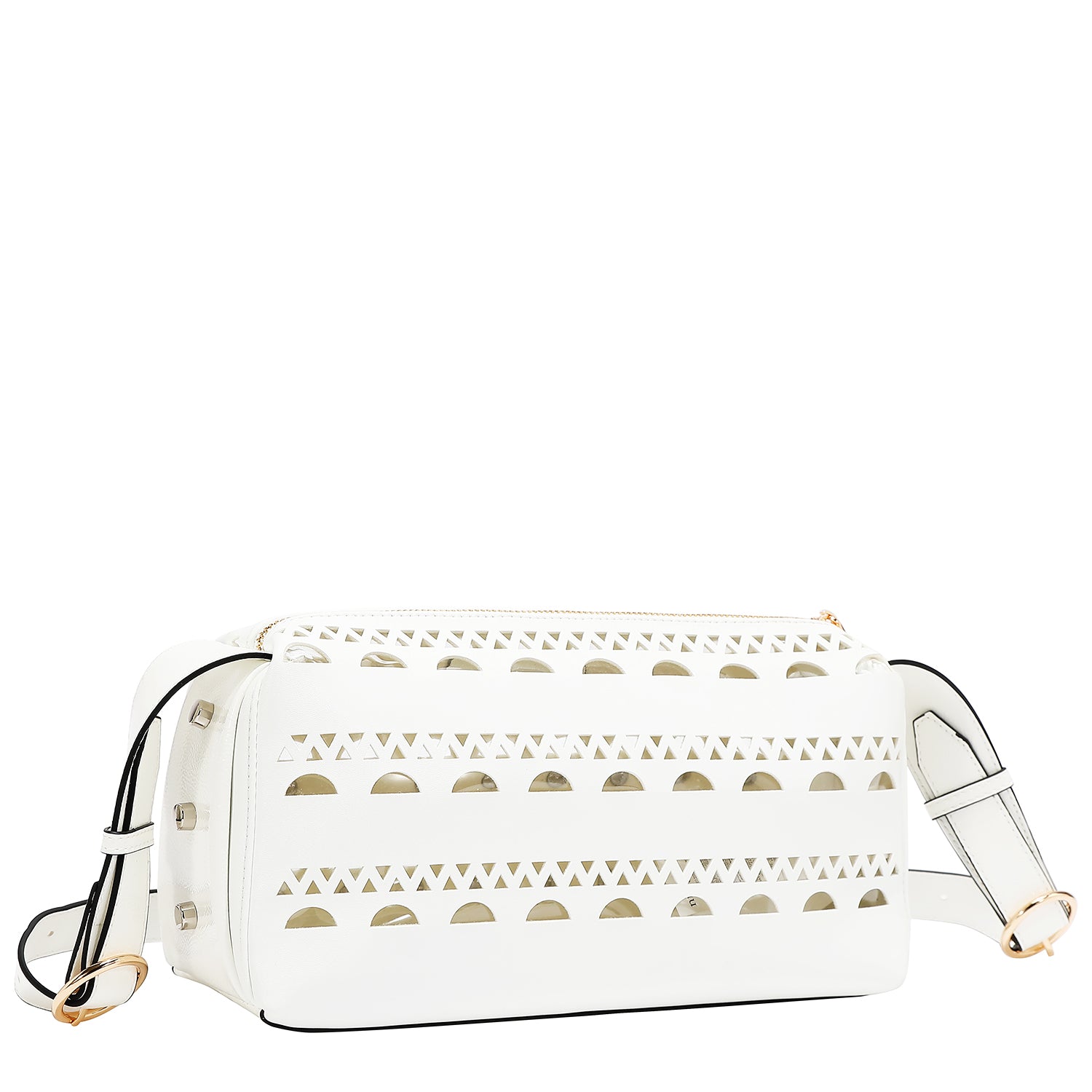 SILVER POP STUD SHOULDER BAG