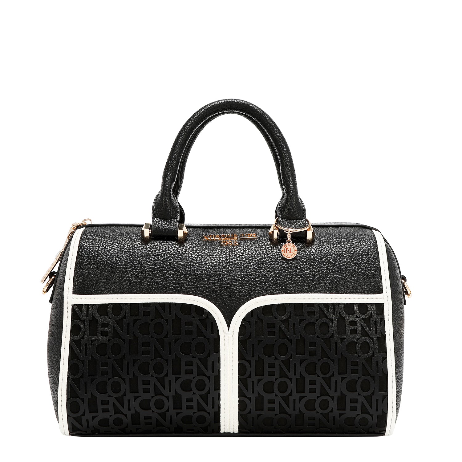 NICOLE MONOGRAM BOSTON BAG
