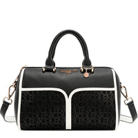 NICOLE MONOGRAM BOSTON BAG